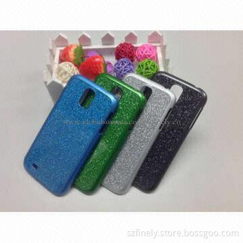 Glitter PC Cases for Samsung S4, Sticker Glitter Sheet on Surface Groove, Shiny and Fashionable